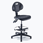 Poly Lab Chair with High Gas Lift and Foot Ring
